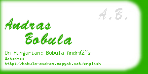 andras bobula business card